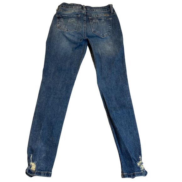 KanCan Womens Jeans Size 27 Distressed Skinny Blue Denim Cotton/Spandex - Picture 2 of 16
